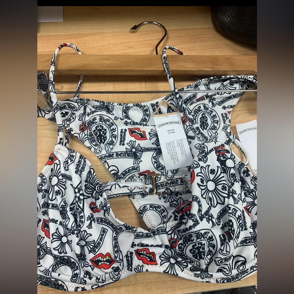 2 piece chrome heart swim.